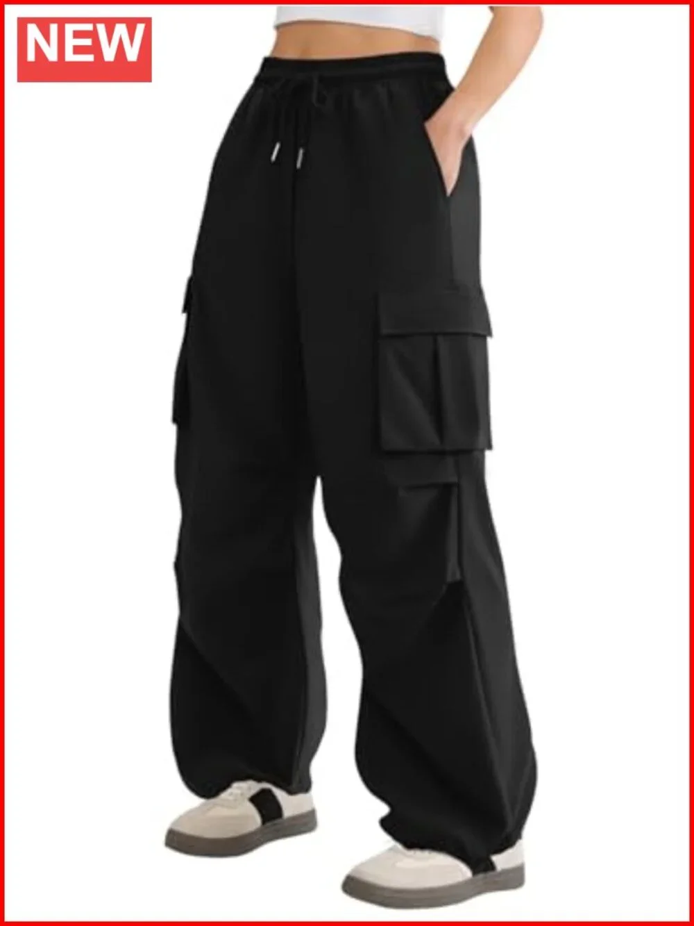 Lightweight Quick Dry Parachute Cargo Pants with Pockets Y2K Hiking
